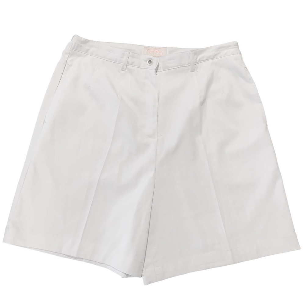 Vintage white high rise trouser mom shorts